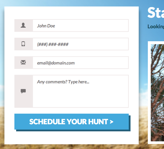 Leaving contact details should not feel like a chore. Source: Lonestar Premior Outdoors