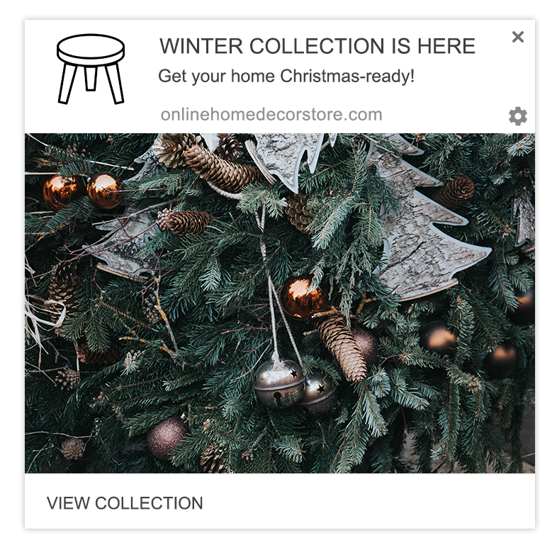 winter collection web push