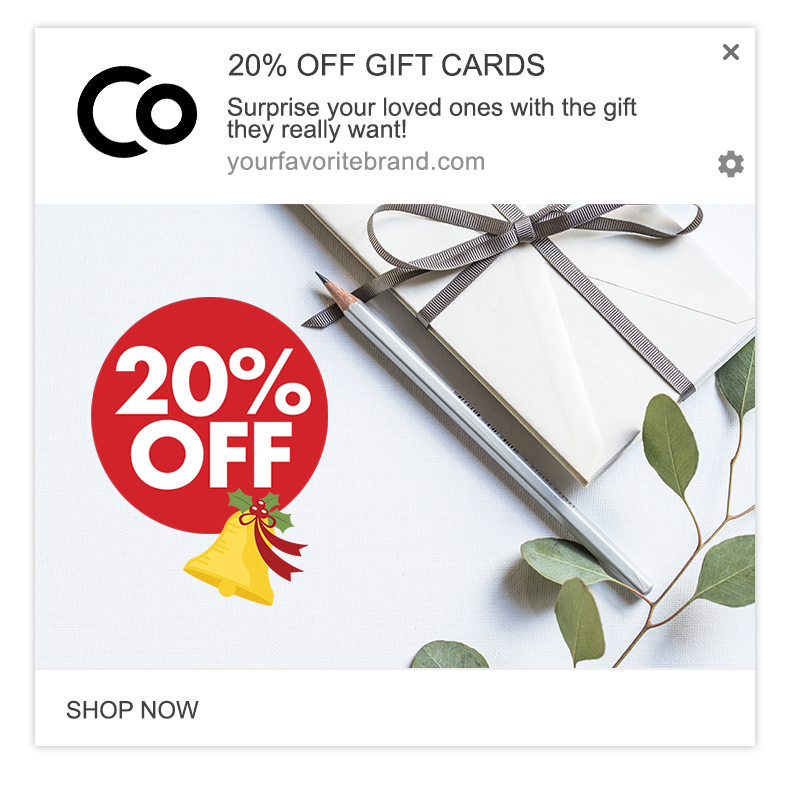 gift card web push