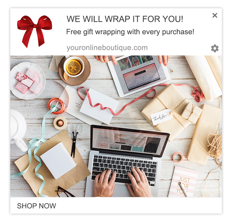 gift wrapping web push