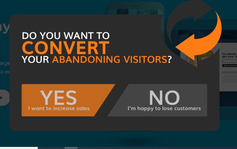 Exit intent pop-up for lead generation